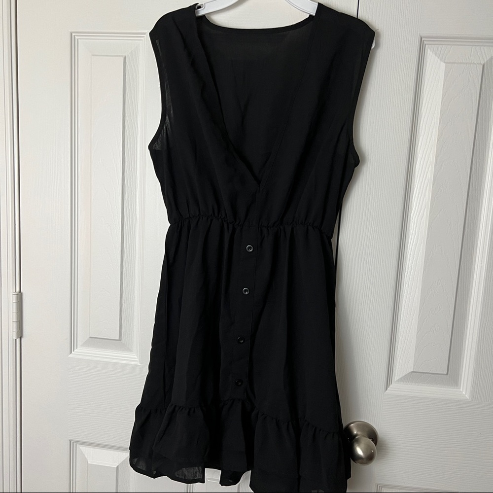 black jumper dress